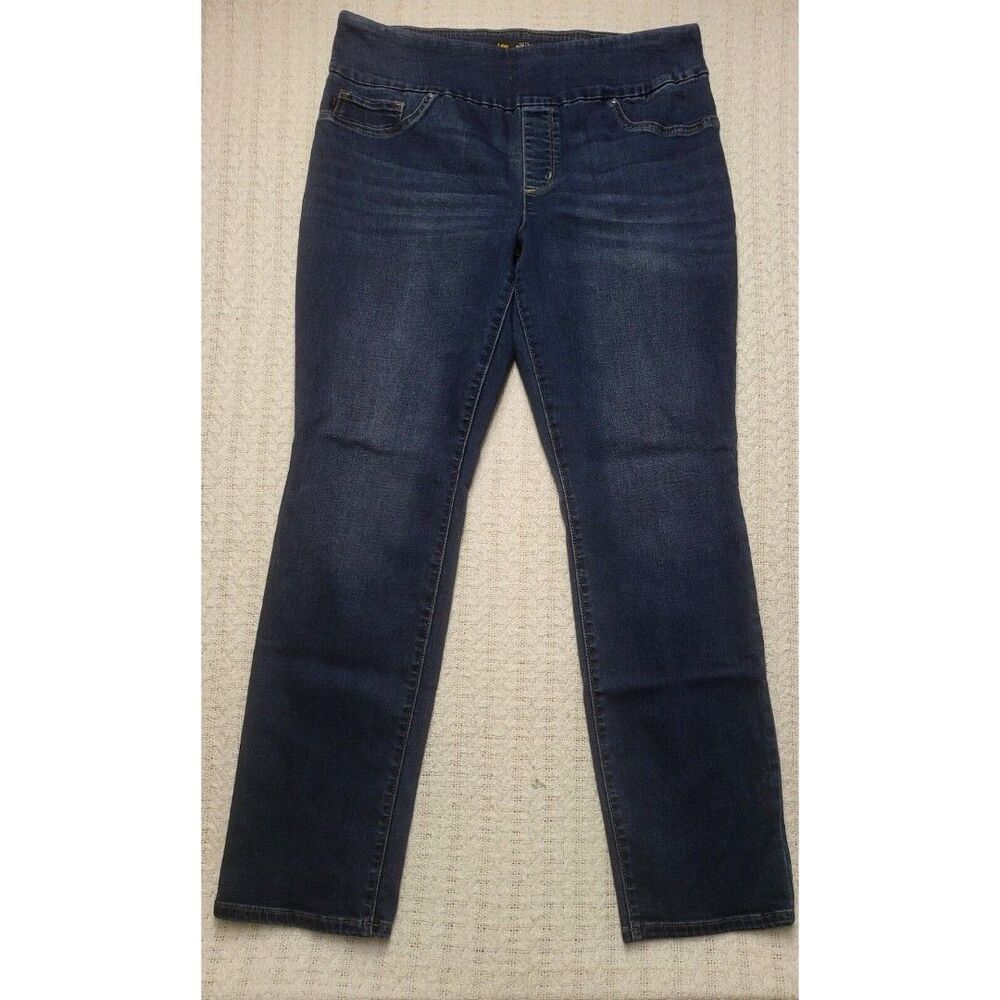 Lee Slim Fit Slim Leg Midrise Sculpting Pull on Womens Jeans Size 34x29